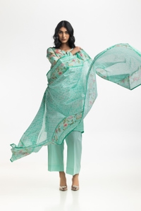 UAE-3PC Lawn Printed Embroidered Suit IUSTKSD-548