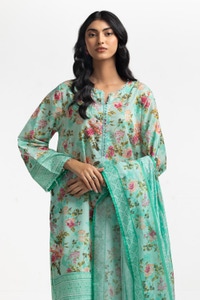 UAE-3PC Lawn Printed Embroidered Suit IUSTKSD-548