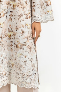 UAE-3PC Printed Suit with Embroidered IUSTKSD-616