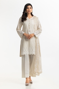 UAE-3PC Lawn Schiffli Embroidered Suit IUSTKSD-552