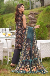 UAE -3PC Printed Lawn Unstitched Suit CL-32555