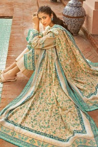 UAE -3PC Printed Lawn Unstitched Suit CL-32443 B