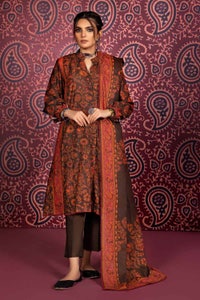 UAE -3PC Cotton Linen Unstitched Suit K-32002