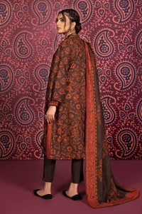 UAE -3PC Cotton Linen Unstitched Suit K-32002