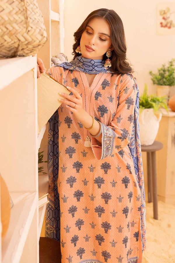 UAE -3PC Printed Lawn Unstitched Suit CL-32364 A
