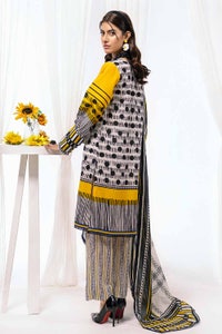 UAE -3PC Lawn Printed Unstitched Suit CL-32455