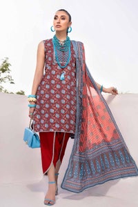 UAE -3PC Lawn Printed Unstitched Suit Cl-32450 A