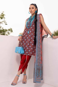 UAE -3PC Lawn Printed Unstitched Suit Cl-32450 A