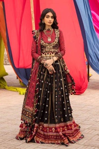 UAE -3PC Chunri Lawn Unstitched Gold Printed Lehenga LG-32002