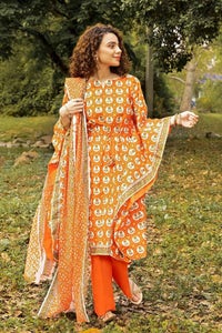 UAE -3PC Printed Lawn Unstitched Suit CL-32583 A