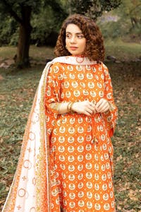 UAE -3PC Printed Lawn Unstitched Suit CL-32583 A