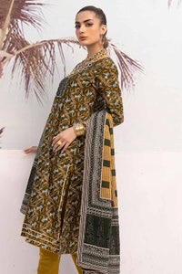 UAE -3PC Lawn Printed Unstitched Suit Cl-32450 B