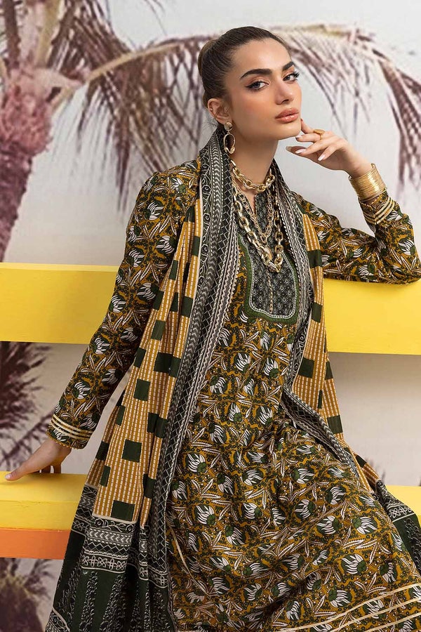 UAE -3PC Lawn Printed Unstitched Suit Cl-32450 B