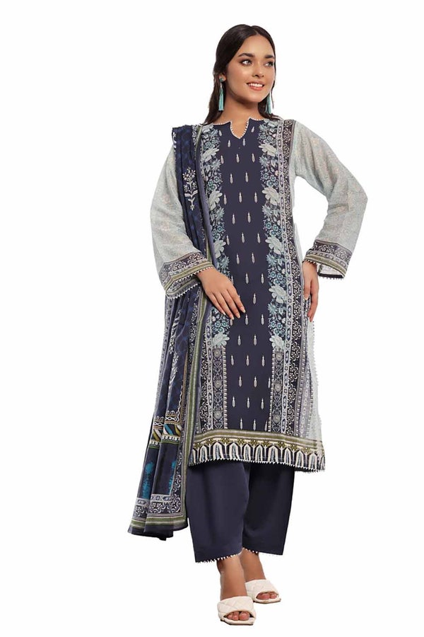 UAE -3 Piece Unstitched Printed Lawn Suit CLP-42171