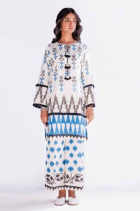 UAE -2PC Unstitched Jacquard Printed Suit with Lawn Trouser JT-42010