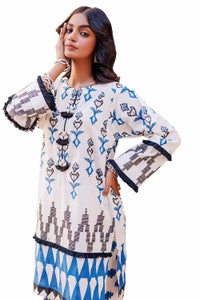 UAE -2PC Unstitched Jacquard Printed Suit with Lawn Trouser JT-42010