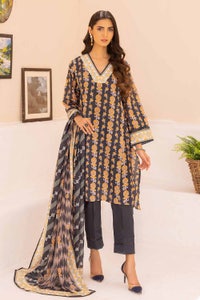 UAE -3PC Printed Lawn Unstitched Suit CL-32586 A