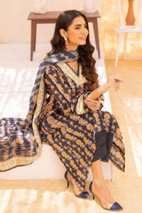 UAE -3PC Printed Lawn Unstitched Suit CL-32586 A