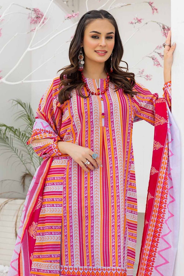 UAE -3PC Printed Lawn Unstitched Suit CL-32585 A