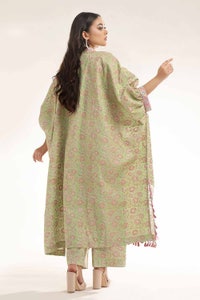 UAE -Unstitched Gold Printed Lawn Shirt SL-42034 B