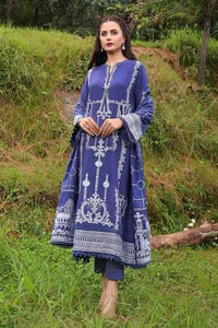 UAE -3PC Embroidered Dhanak Unstitched Suit DH-32001