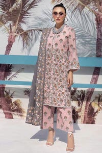 UAE -3PC Lacquer Printed Lawn Unstitched Suit CL-32461 A