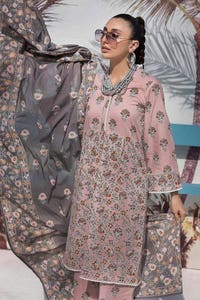 UAE -3PC Lacquer Printed Lawn Unstitched Suit CL-32461 A