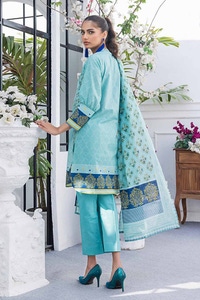 UAE -3PC Printed Lawn Unstitched Suit CL-42123 B