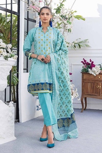 UAE -3PC Printed Lawn Unstitched Suit CL-42123 B