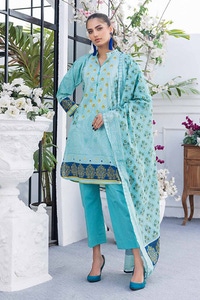 UAE -3PC Printed Lawn Unstitched Suit CL-42123 B