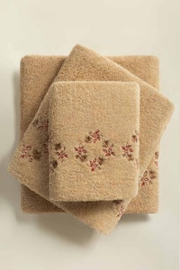 UAE -Almond Combed 3Pc Embroidered Towel Set