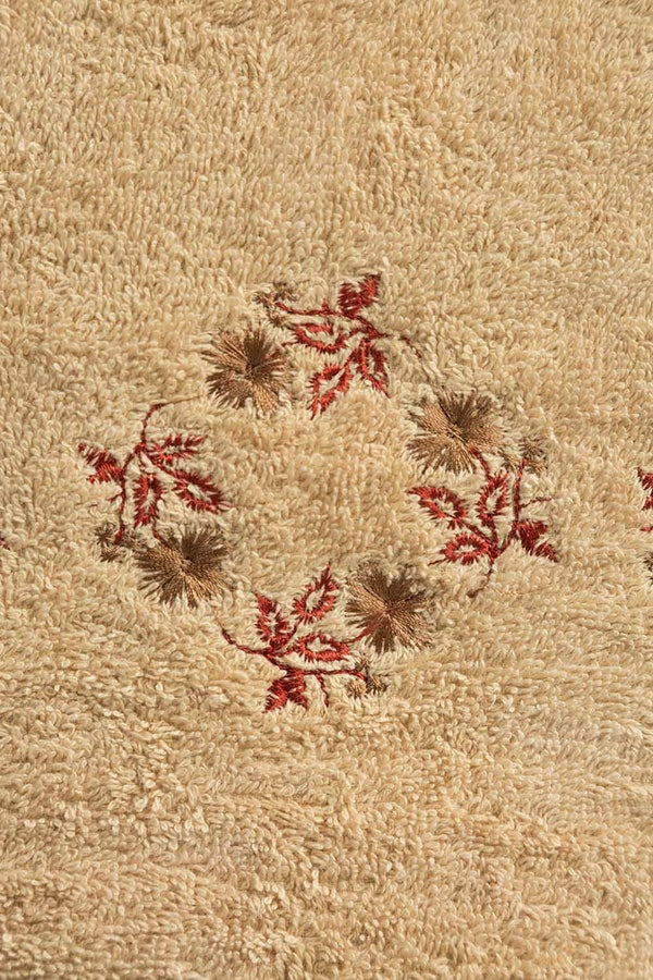 UAE -Almond Combed 3Pc Embroidered Towel Set