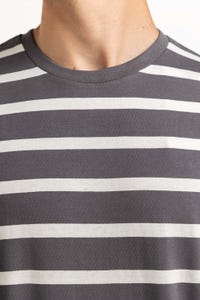 UAE -Anthracite White Striped Tee TS-CNSJ23-064
