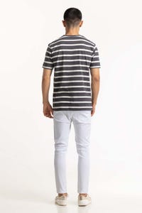 UAE -Anthracite White Striped Tee TS-CNSJ23-064