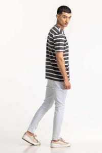 UAE -Anthracite White Striped Tee TS-CNSJ23-064