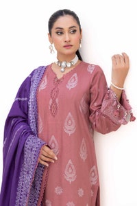 UAE -3 Piece Unstitched Embroidered Acrylic Suit with Embroidered Acrylic Dupatta AP-42003