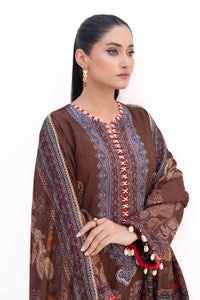 UAE -3 Piece Unstitched Printed Khaddar Suit with Printed Pashmina Dupatta AP-42029