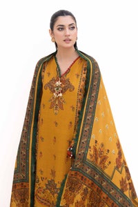 UAE -3 Piece Unstitched Printed Khaddar Suit with Printed Pashmina Dupatta AP-42037