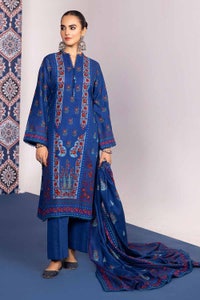 UAE -3PC Khaddar Printed Unstitched Suit K-32018