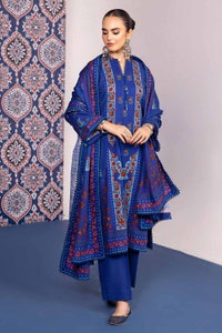 UAE -3PC Khaddar Printed Unstitched Suit K-32018