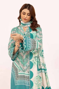 UAE -3 Piece Unstitched Printed Karandi Suit AY-42003