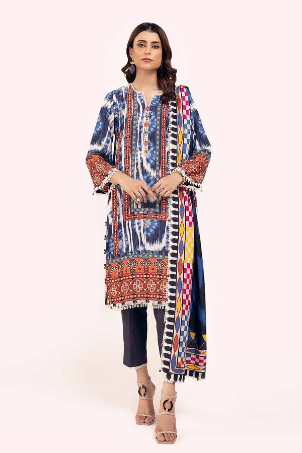 UAE -3 Piece Unstitched Printed Karandi Suit AY-42004