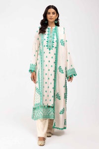 UAE -3 Piece Unstitched Embroidered Karandi Suit with Embroidered Karandi Dupatta AY-42008