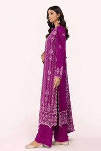 UAE -3 Piece Unstitched Embroidered Karandi Suit with Embroidered Karandi Dupatta AY-42009