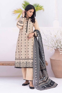 UAE -3PC Printed Embroidered Lawn Unstitched Suit B-42003