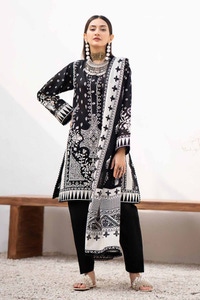 UAE -3PC Printed Lawn Unstitched Suit B-42013