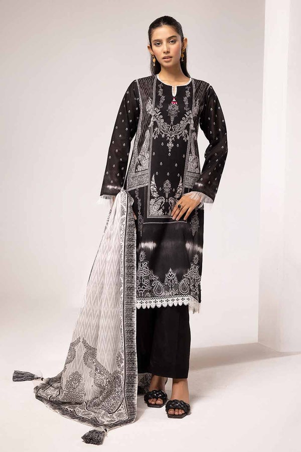 UAE -3PC Unstitched Embroidered Lawn Suit B-42017