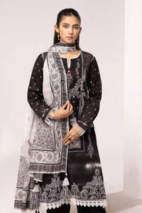 UAE -3PC Unstitched Embroidered Lawn Suit B-42017