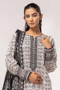 UAE -3PC Unstitched Embroidered Lawn Suit B-42028