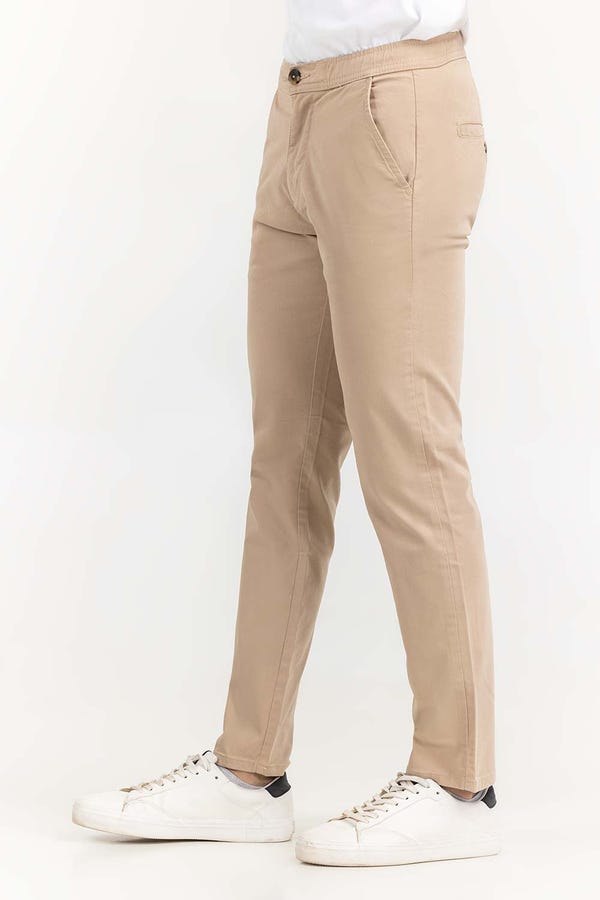 UAE -Beige Basic Dyed Khaki Pant TR-KHPD22-051